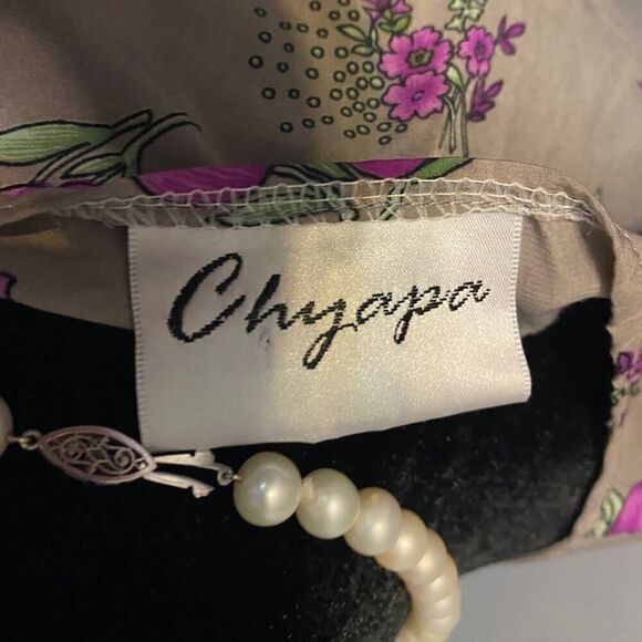 Cottagecore Chyapa Dress Plums Floral Pattern Fruit Spring Dress — Sz 4 - Picture 7 of 10